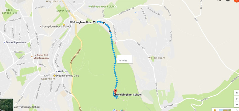 Woldingham School map 800